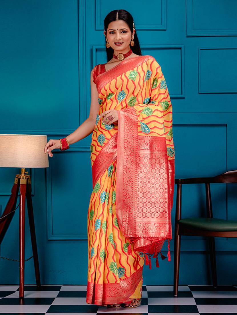 women self design banarasi saree with blouse - 21227329 - Zoom Image - 0