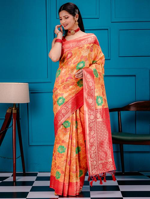 women self design banarasi saree with blouse - 21227333 - Standard Image - 0