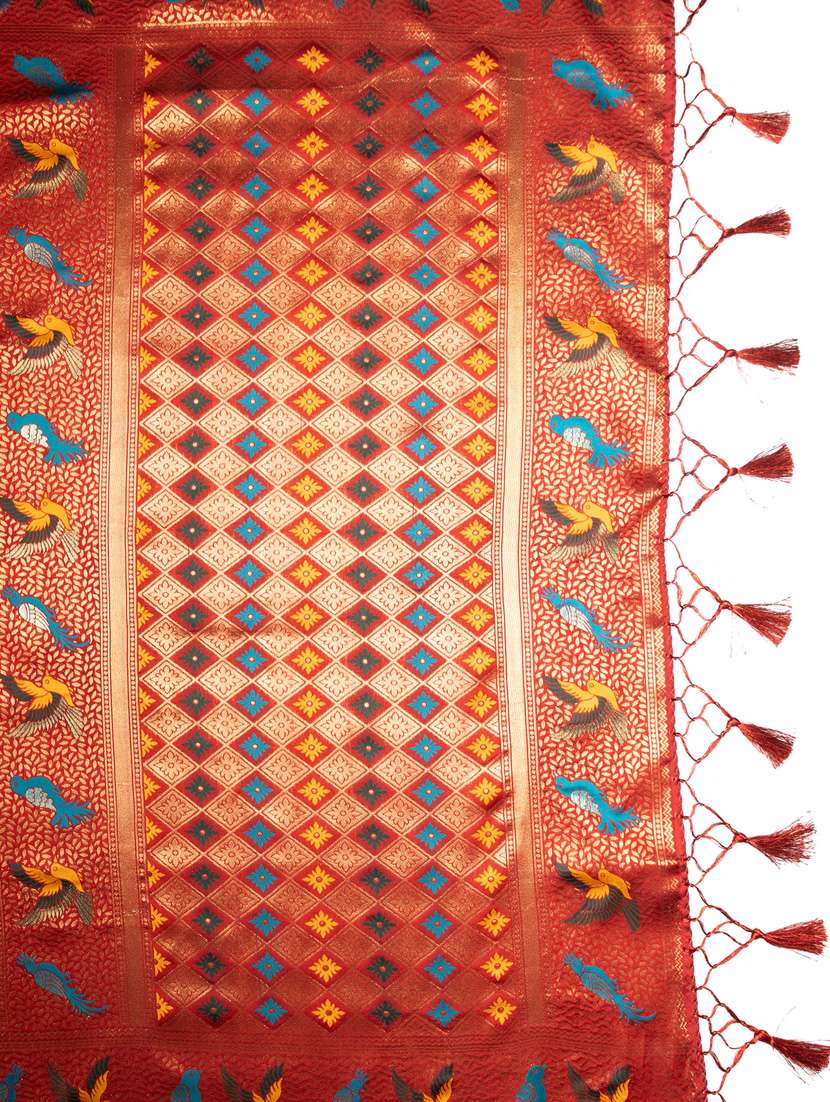 women self design kanjivaram saree with blouse - 21227347 -  Standard Image - 3