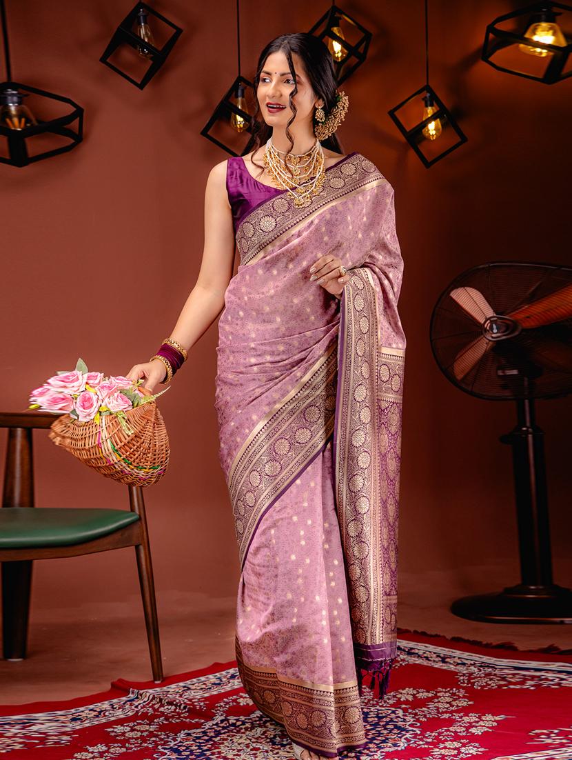 women self design kanjivaram saree with blouse - 21227381 -  Zoom Image - 0