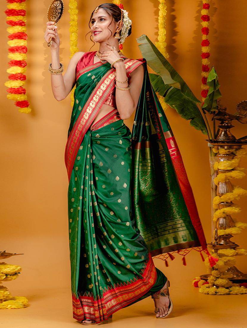 women self design kanjivaram saree with blouse - 21227457 - Zoom Image - 0