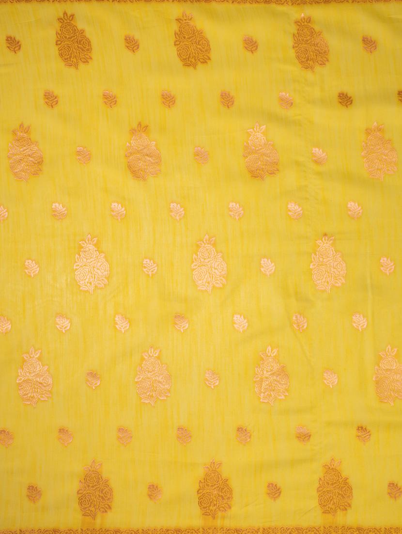yellow banarasi saree - 21227503 - Standard Image - 3
