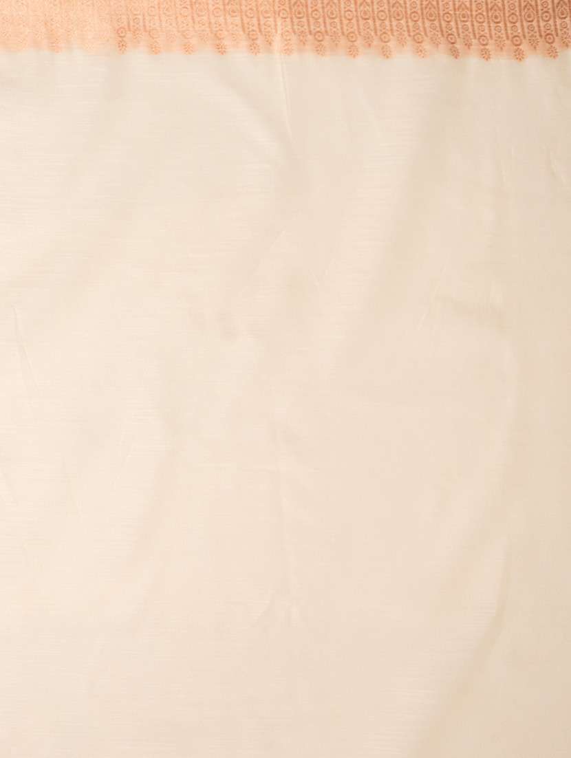 off white art silk banarasi saree with blouse - 21227513 - Standard Image - 3