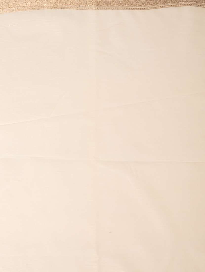 off white art silk banarasi saree with blouse - 21227526 - Standard Image - 3