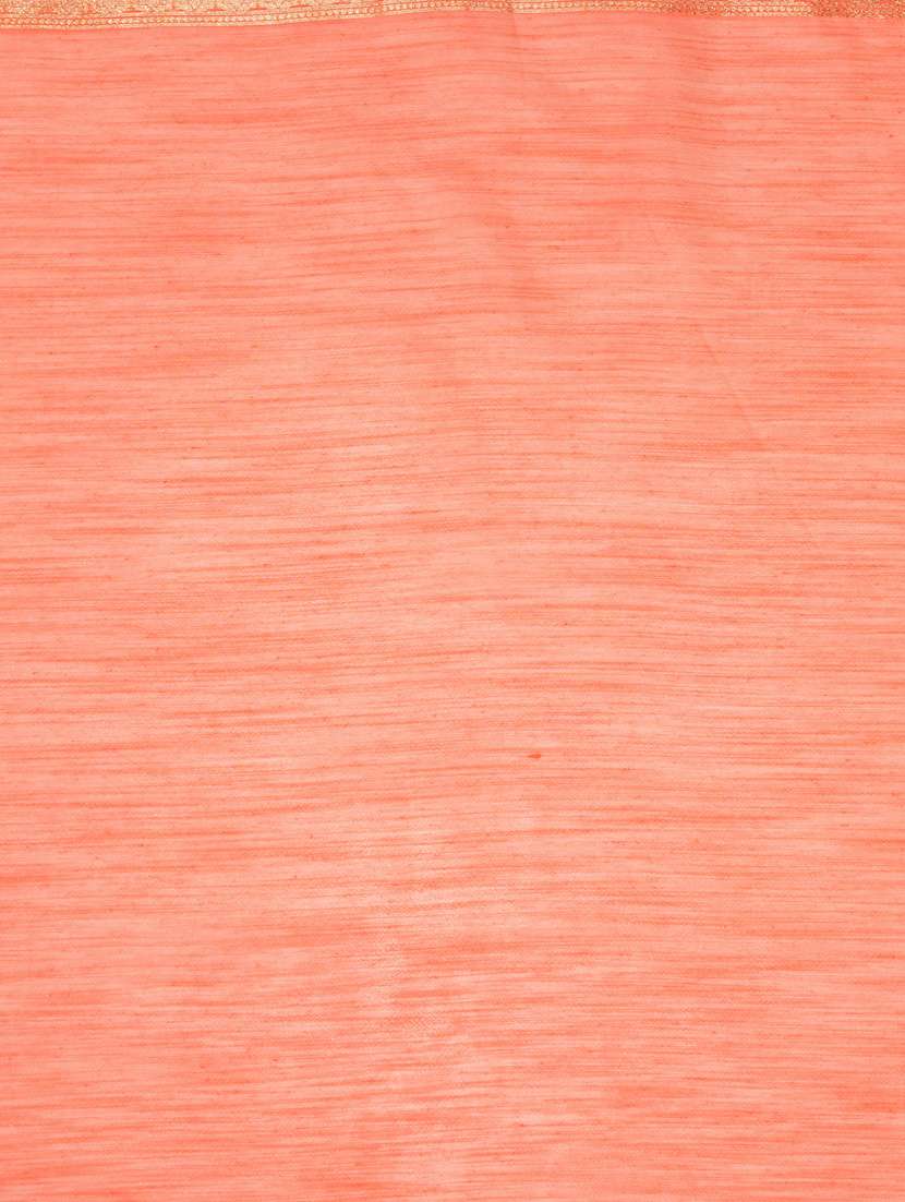 orange art silk banarasi saree with blouse - 21227527 - Standard Image - 3