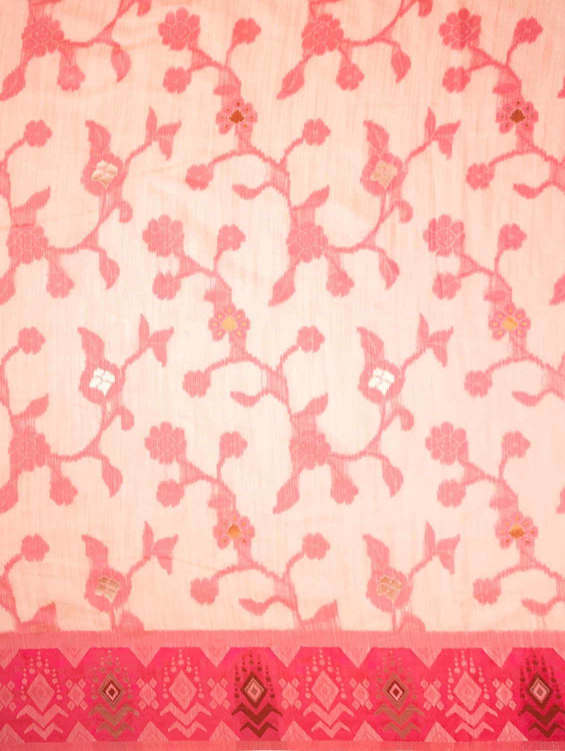 pink art silk ikat saree - 21227626 - Standard Image - 3