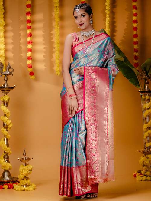 women self design kanjivaram saree - 21227691 -  Standard Image - 0