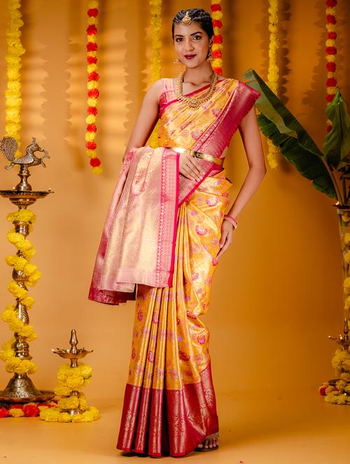 women self design kanjivaram saree with blouse - 21227696 - Standard Image - 0