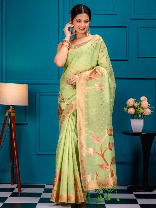 women self-designed handloom saree with blouse - 21227703 - Standard Image - 0