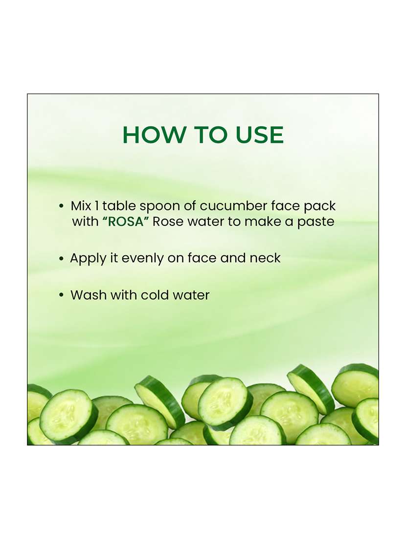 rosa cucumber face pack i remove dark circles around eye area i herbal ingredient i pack of 6-25gm each - 21227808 -  Standard Image - 3