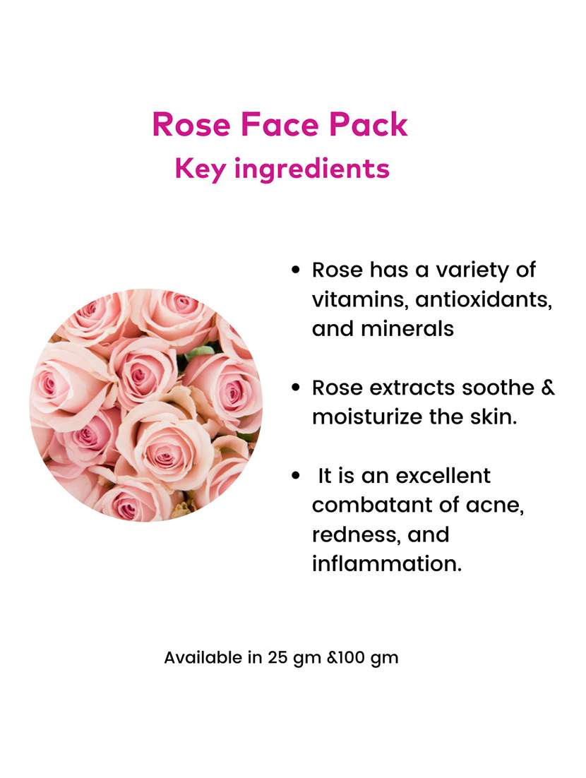 rosa rose face pack with sandal i glowing & tones up skin i herbal ingredient i pack of 3-100gm each - 21227811 -  Standard Image - 5