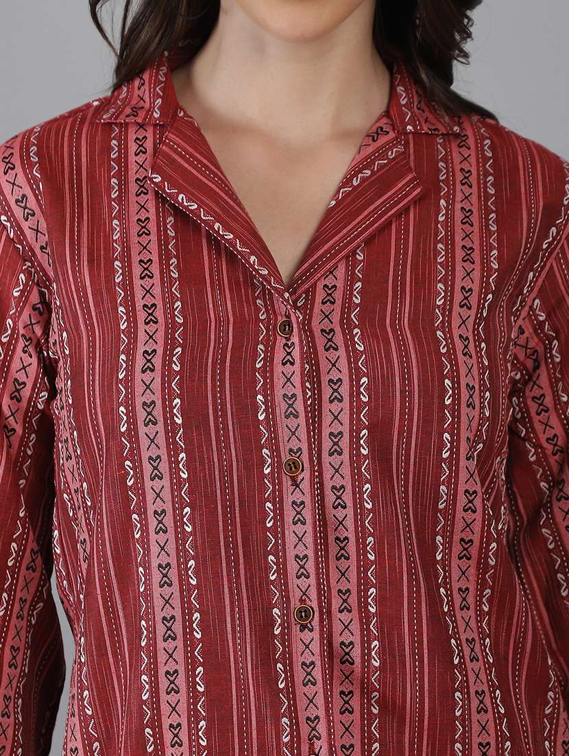 women printed shirt and trouser co-ord set - 21227881 -  Standard Image - 5