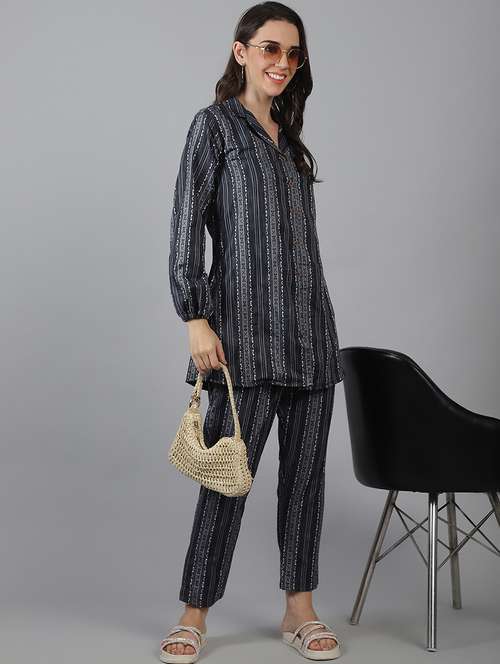 women printed shirt and trouser co-ord set - 21227888 -  Standard Image - 0