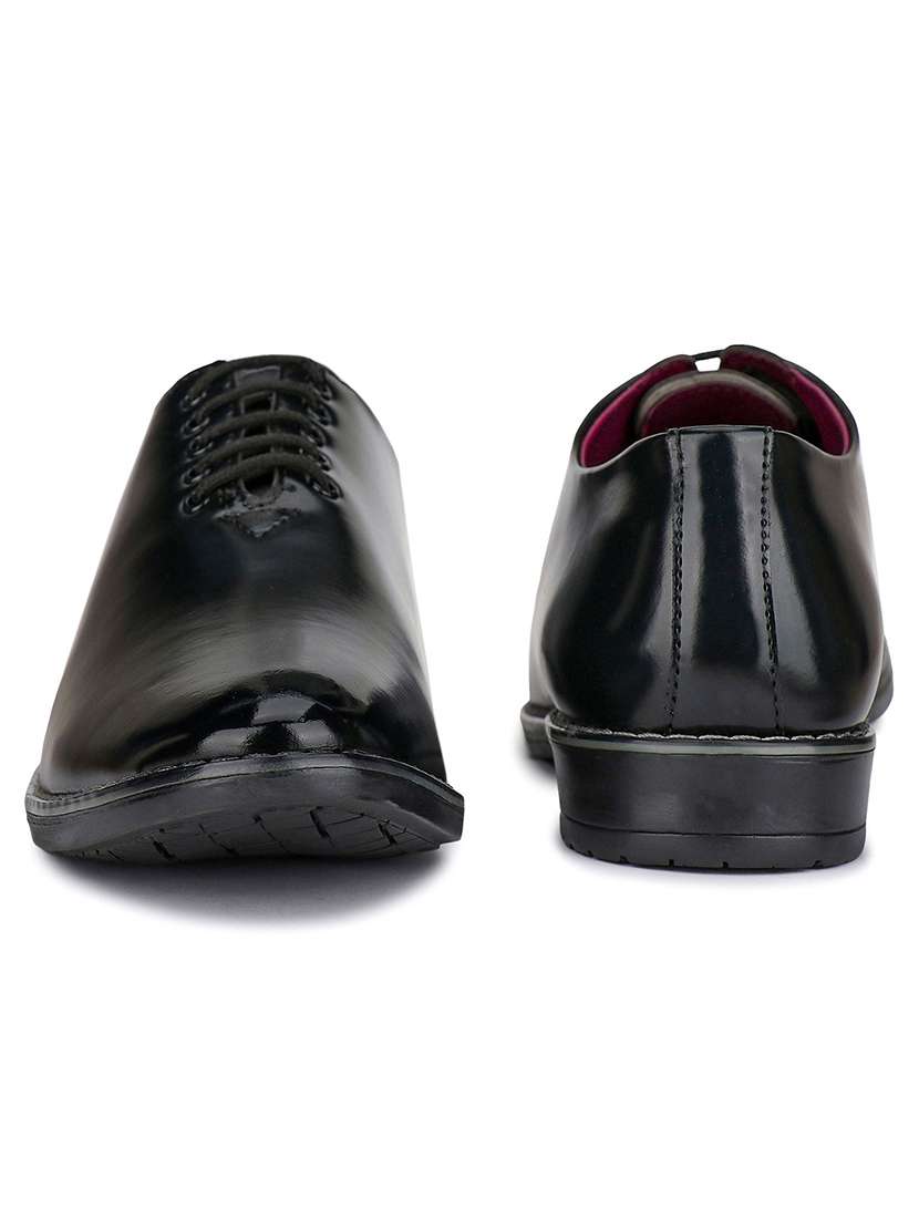 black lace-up derby shoes - 21228649 - Standard Image - 3