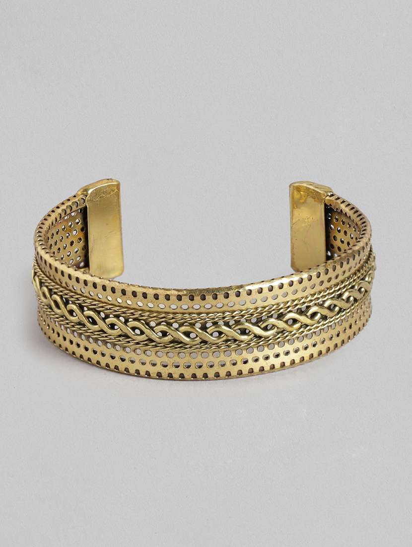 gold brass cuffs bracelet - 21228654 - Zoom Image - 0