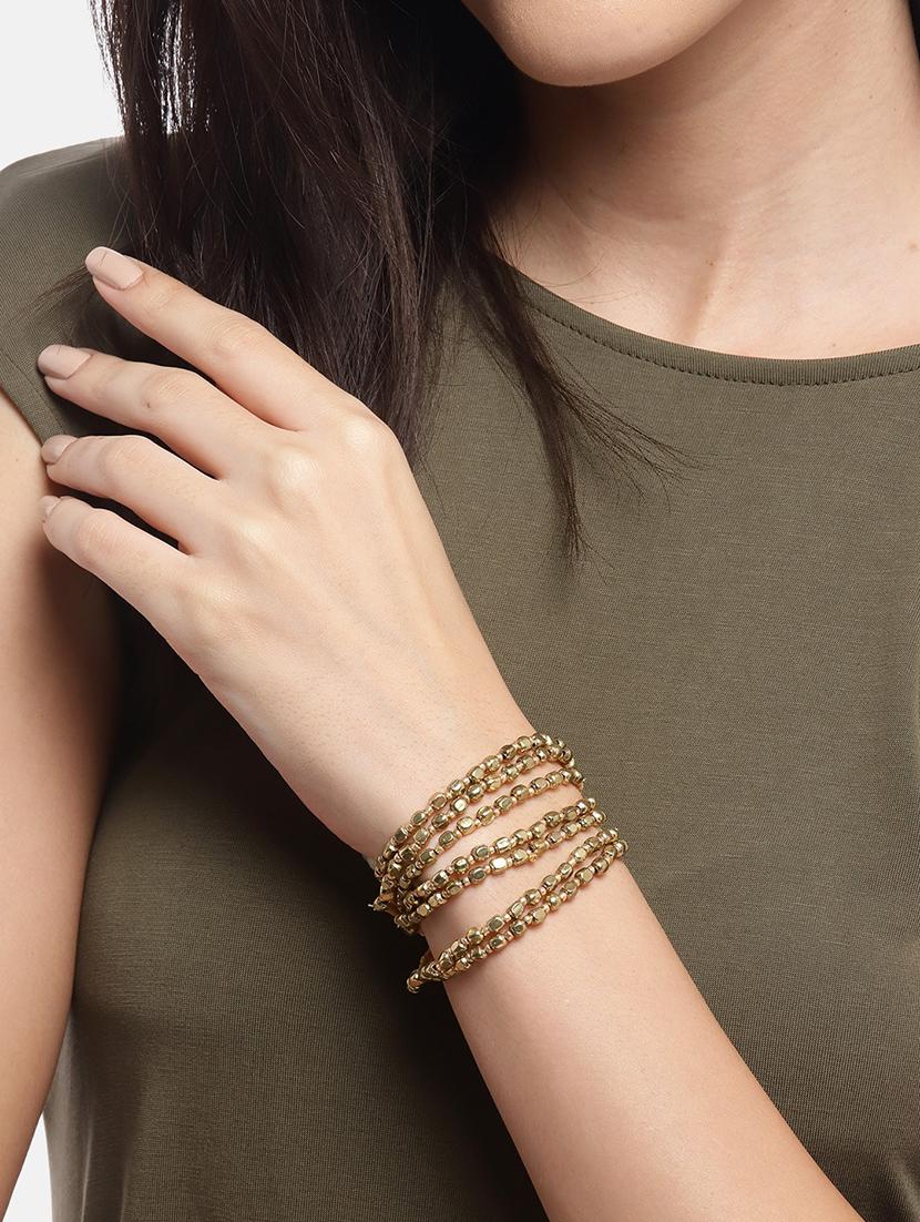 gold brass multi layer bracelet - 21228661 - Standard Image - 3
