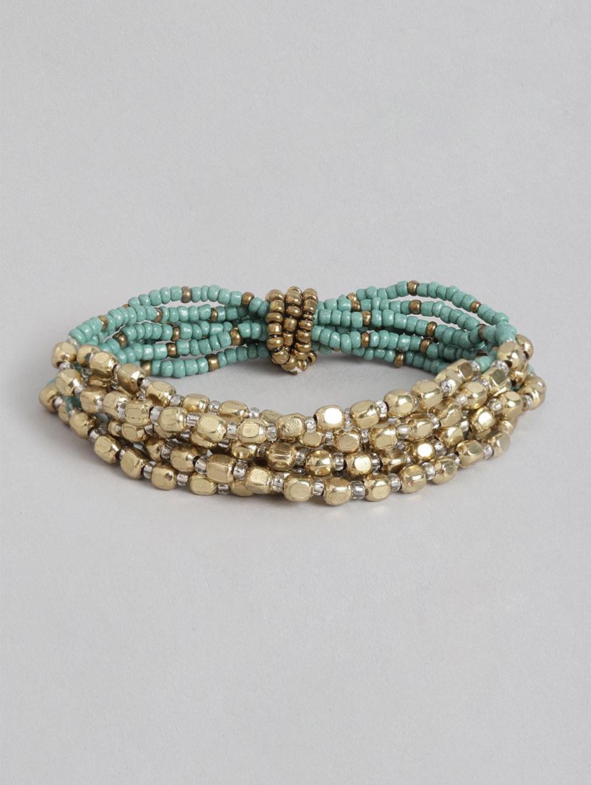 beige brass multi layer bracelet - 21228662 - Zoom Image - 0