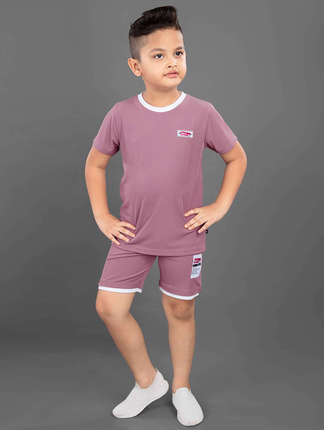 boy printed round neck shorts set - 21228716 - Standard Image - 3