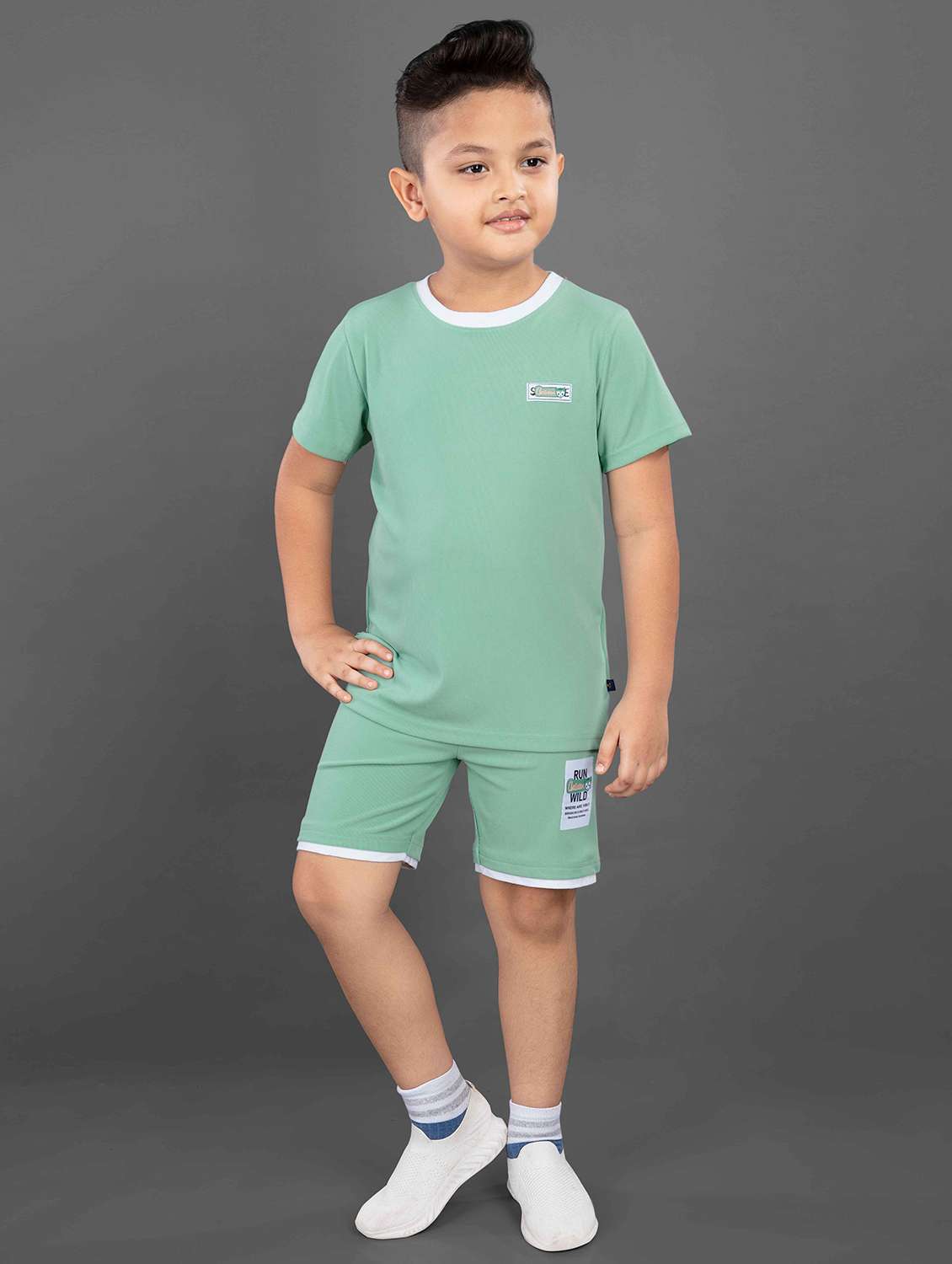 green polyester twin set - 21228718 - Standard Image - 3