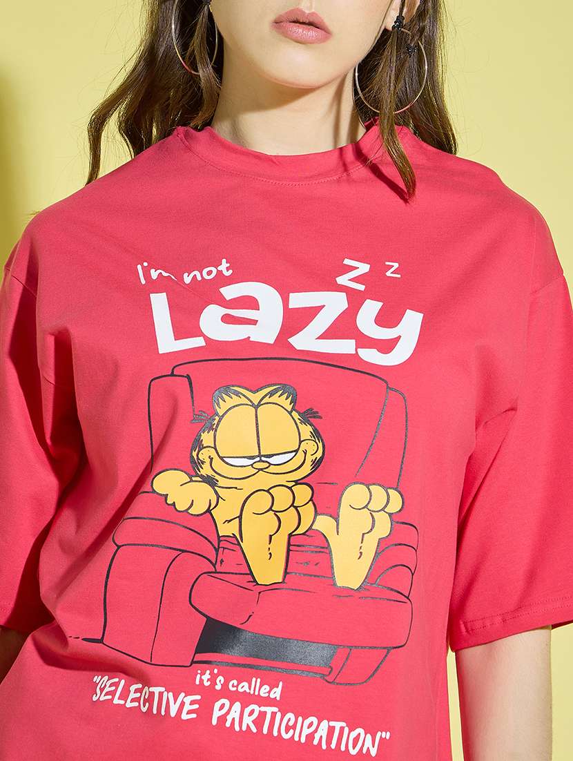 women round neck graphic oversized t-shirt - 21229041 -  Standard Image - 5