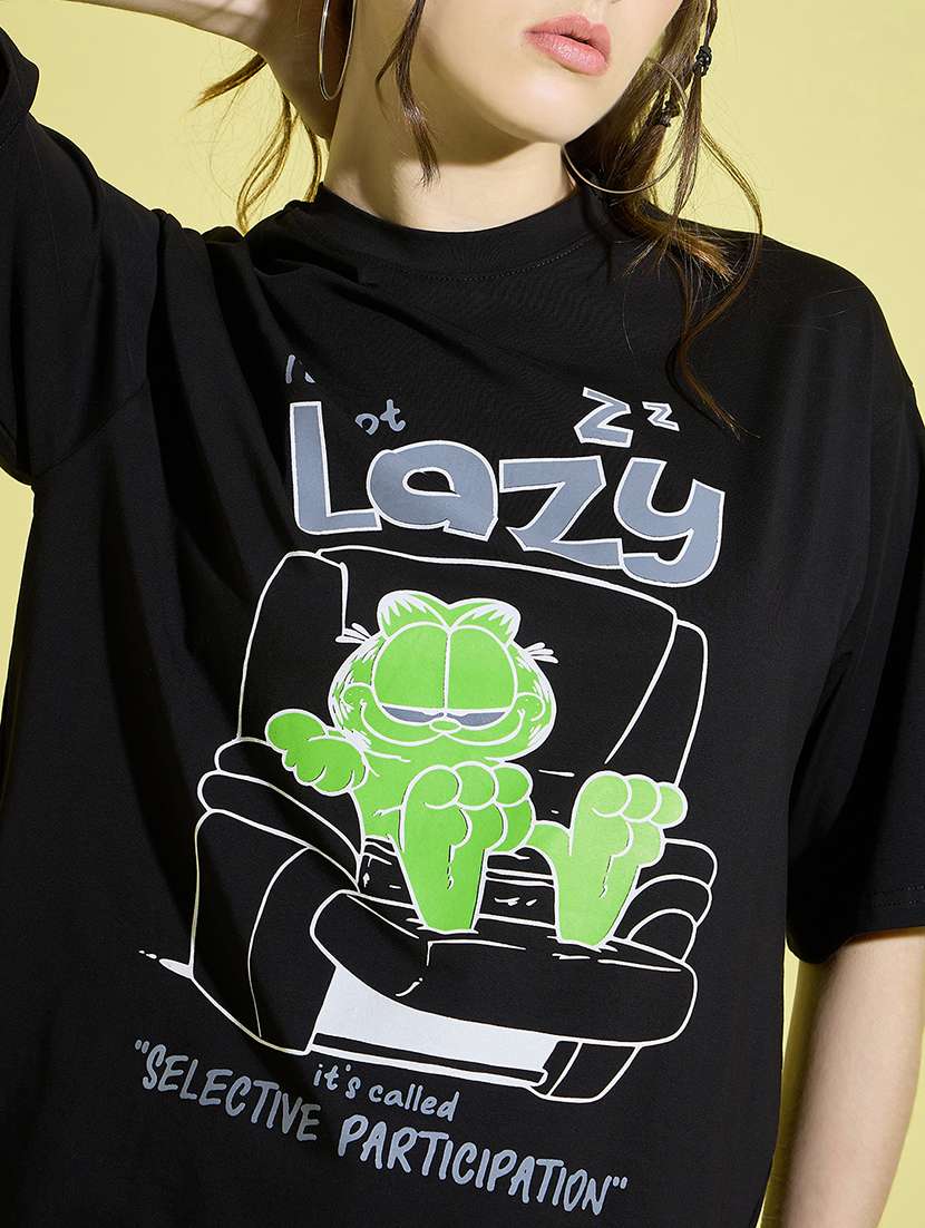 women round neck graphic oversized t-shirt - 21229044 -  Standard Image - 5