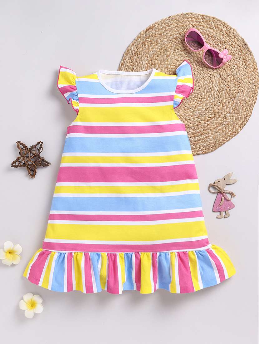 multi colored cotton frock