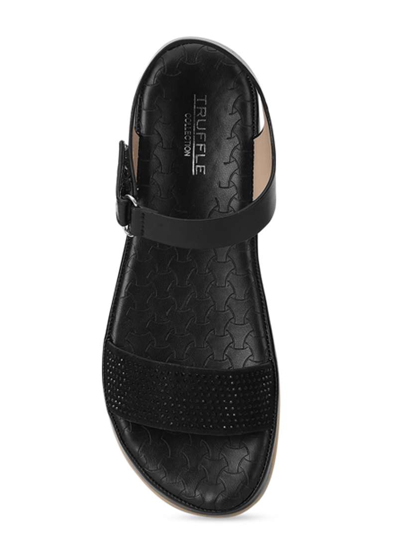 black slip on sandal - 21229443 -  Standard Image - 5
