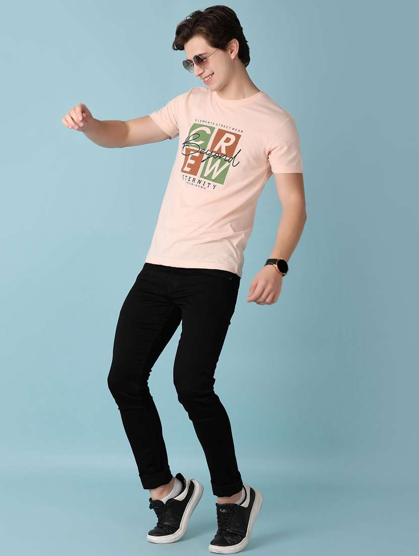 men front print short sleeve t-shirt - 21230164 -  Standard Image - 3