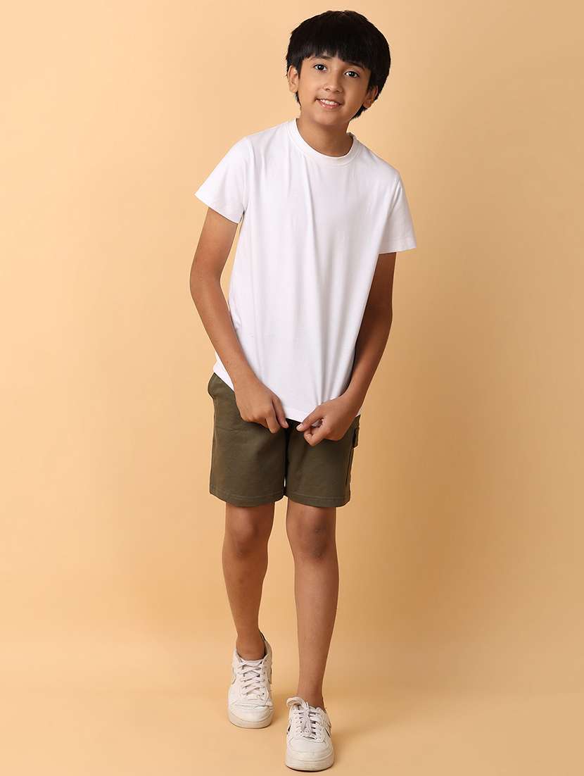 boys cotton solids shorts - 21230208 -  Standard Image - 5