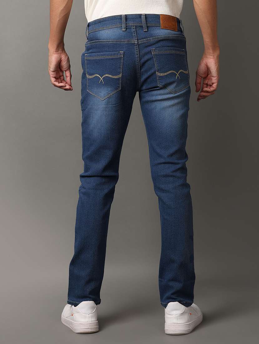 men washed mid rise full length jeans - 21230214 -  Standard Image - 3