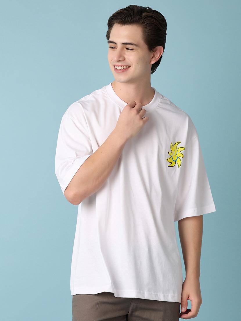 men front & back print oversized t-shirt - 21230348 - Zoom Image - 0