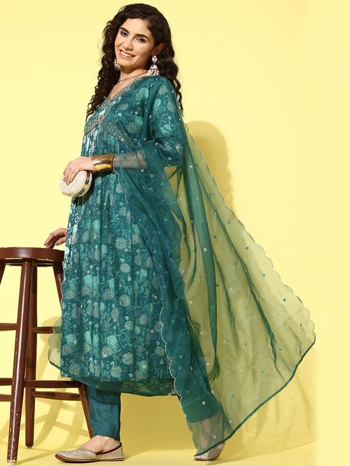 women three quarter sleeve suit set - 21230462 -  Standard Image - 0