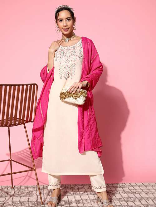 women kurta pant set with dupatta - 21230468 - Standard Image - 0
