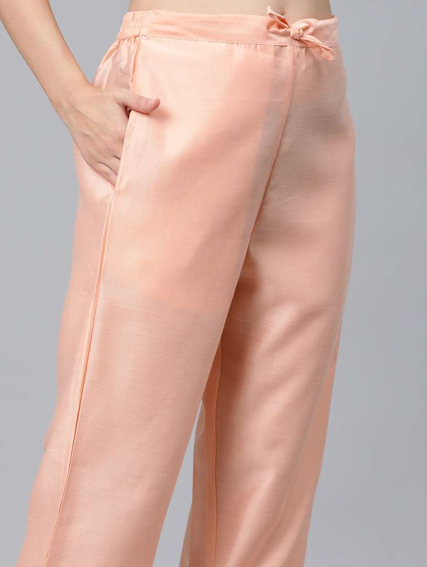 women round neck kurta pant set - 21230469 - Standard Image - 5
