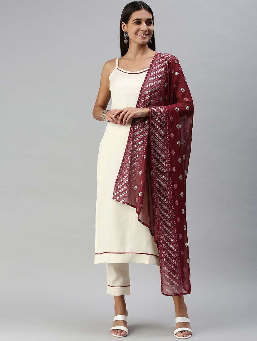 women kurta pant set with dupatta
