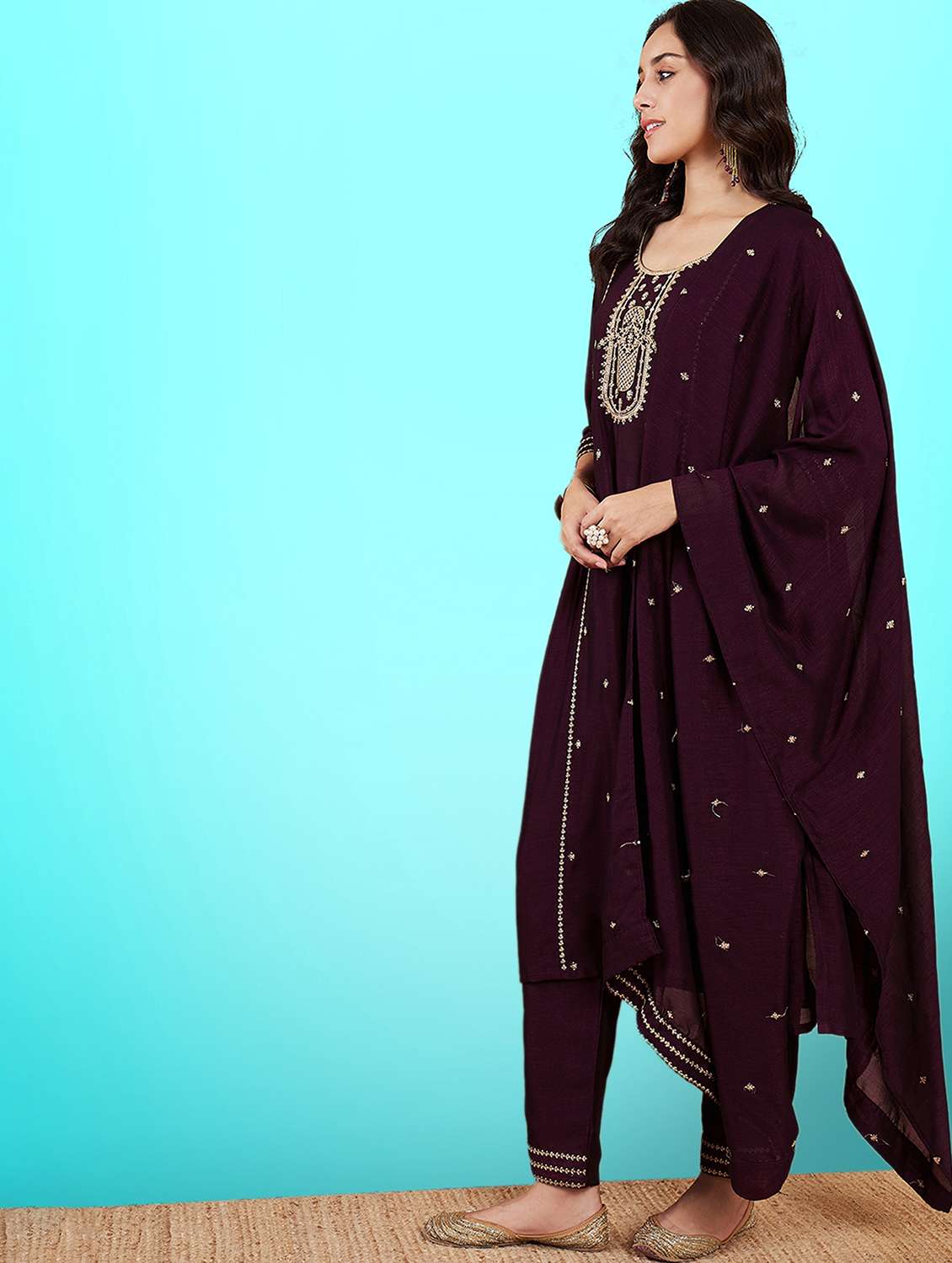 Women Kurta Pant Set With Dupatta