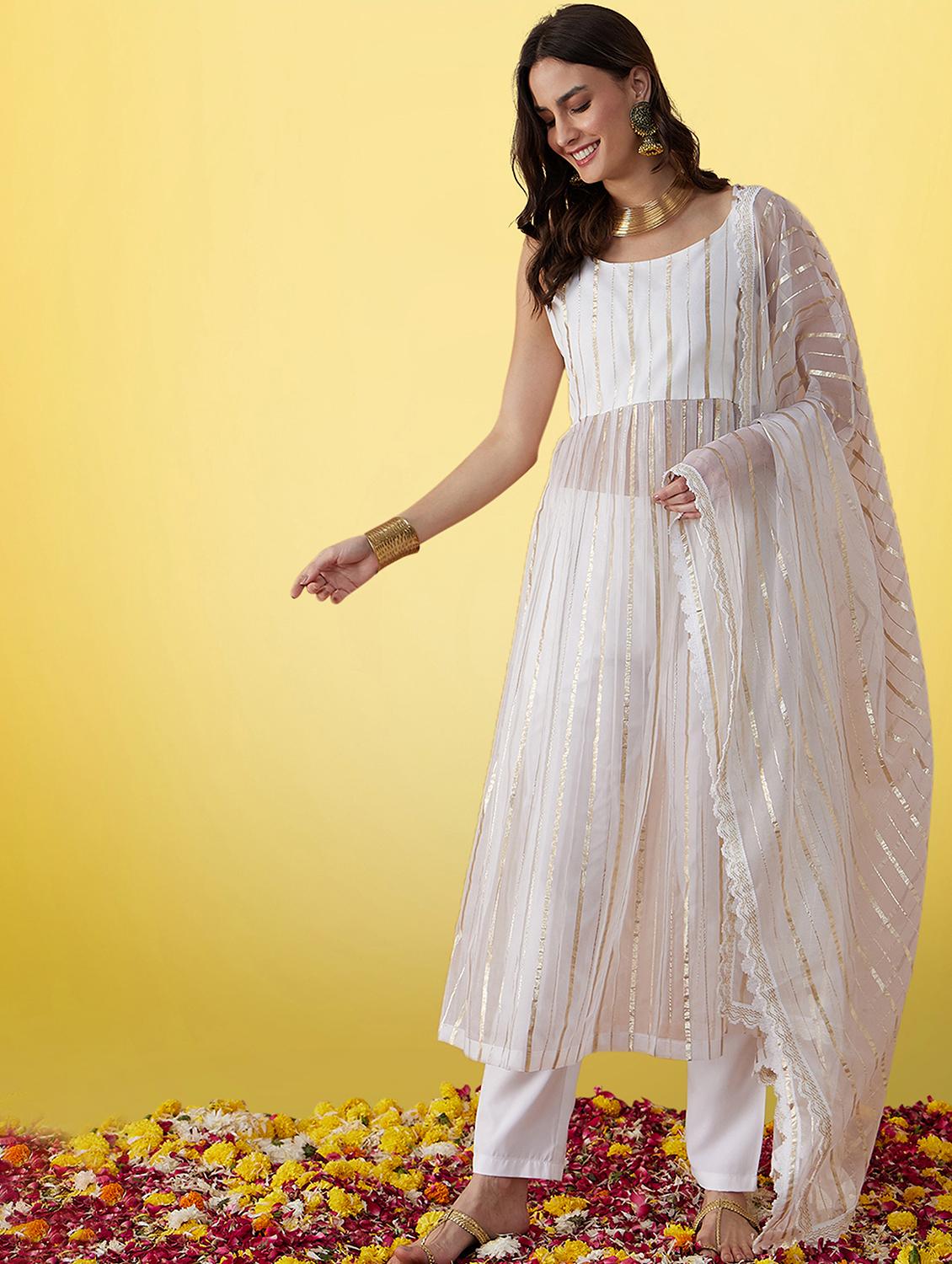 women kurta pant set with dupatta