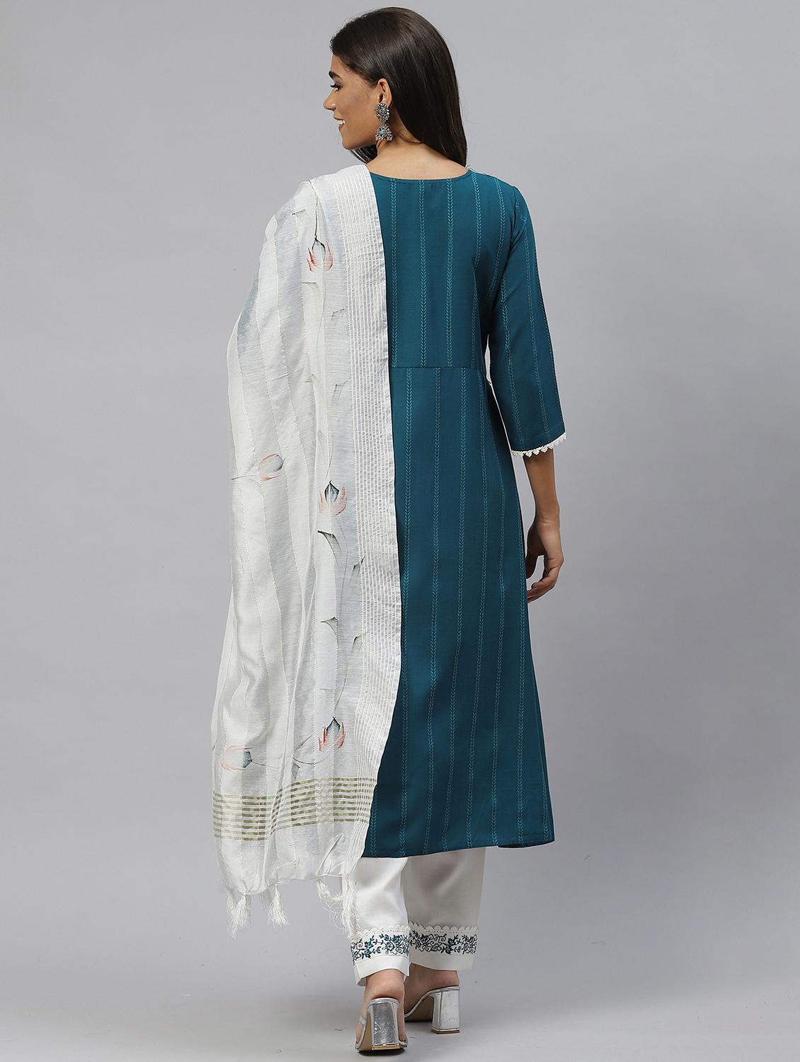 women kurta pant set with dupatta - 21230772 - Standard Image - 3