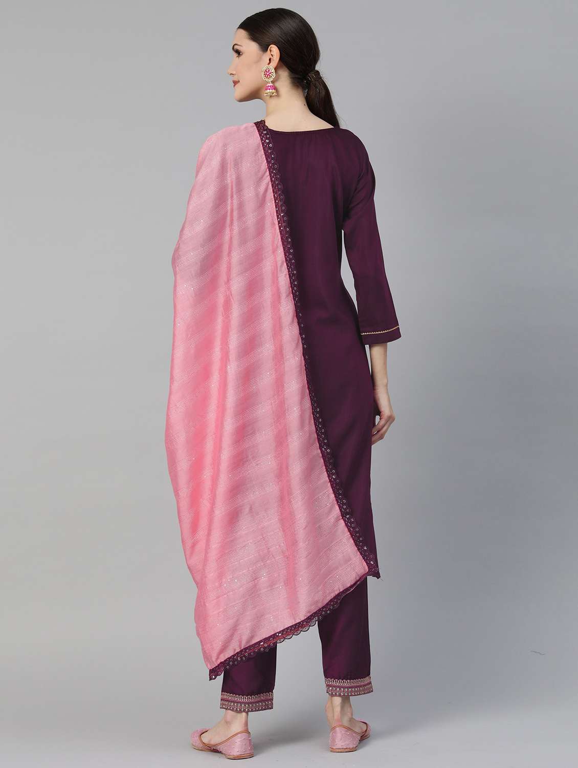 women kurta pant set with dupatta - 21230777 - Standard Image - 3
