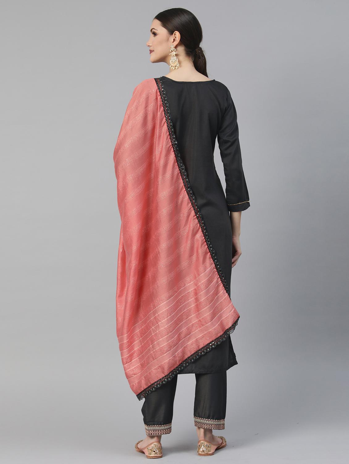 women kurta pant set with dupatta - 21230778 - Standard Image - 3