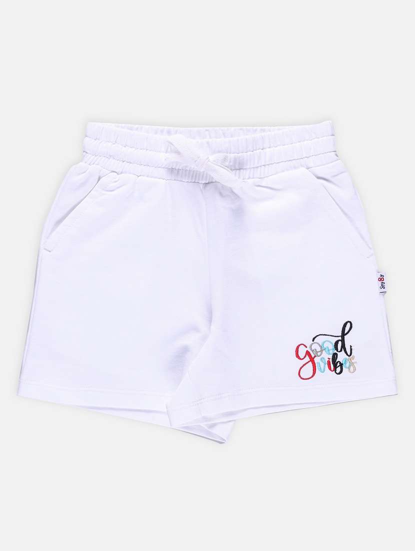 girls solid cotton shorts 