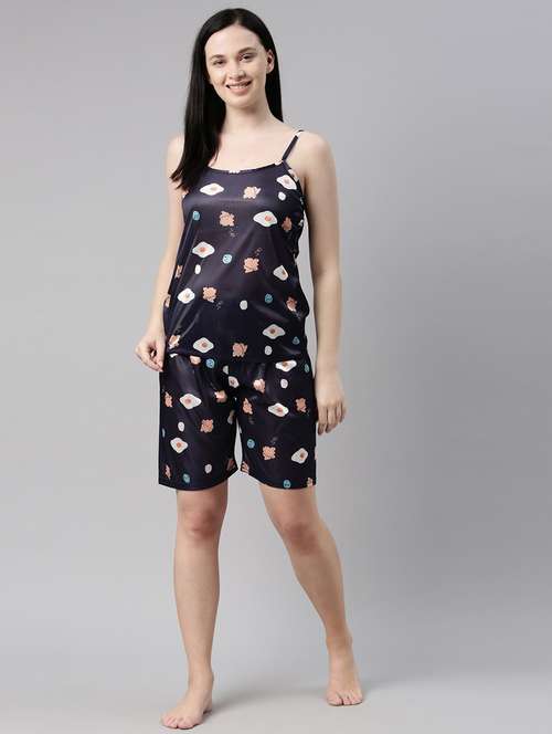 women printed shorts nightwear set - 21231262 - Standard Image - 0