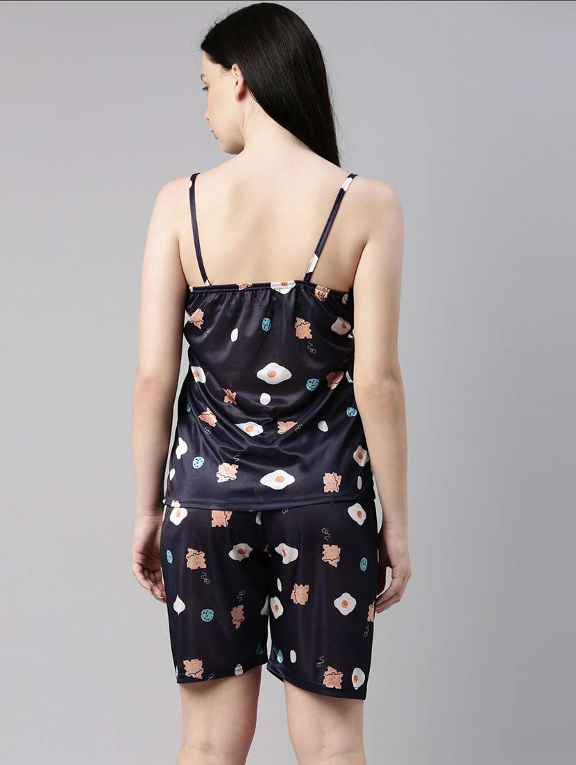 women printed shorts nightwear set - 21231263 - Standard Image - 3