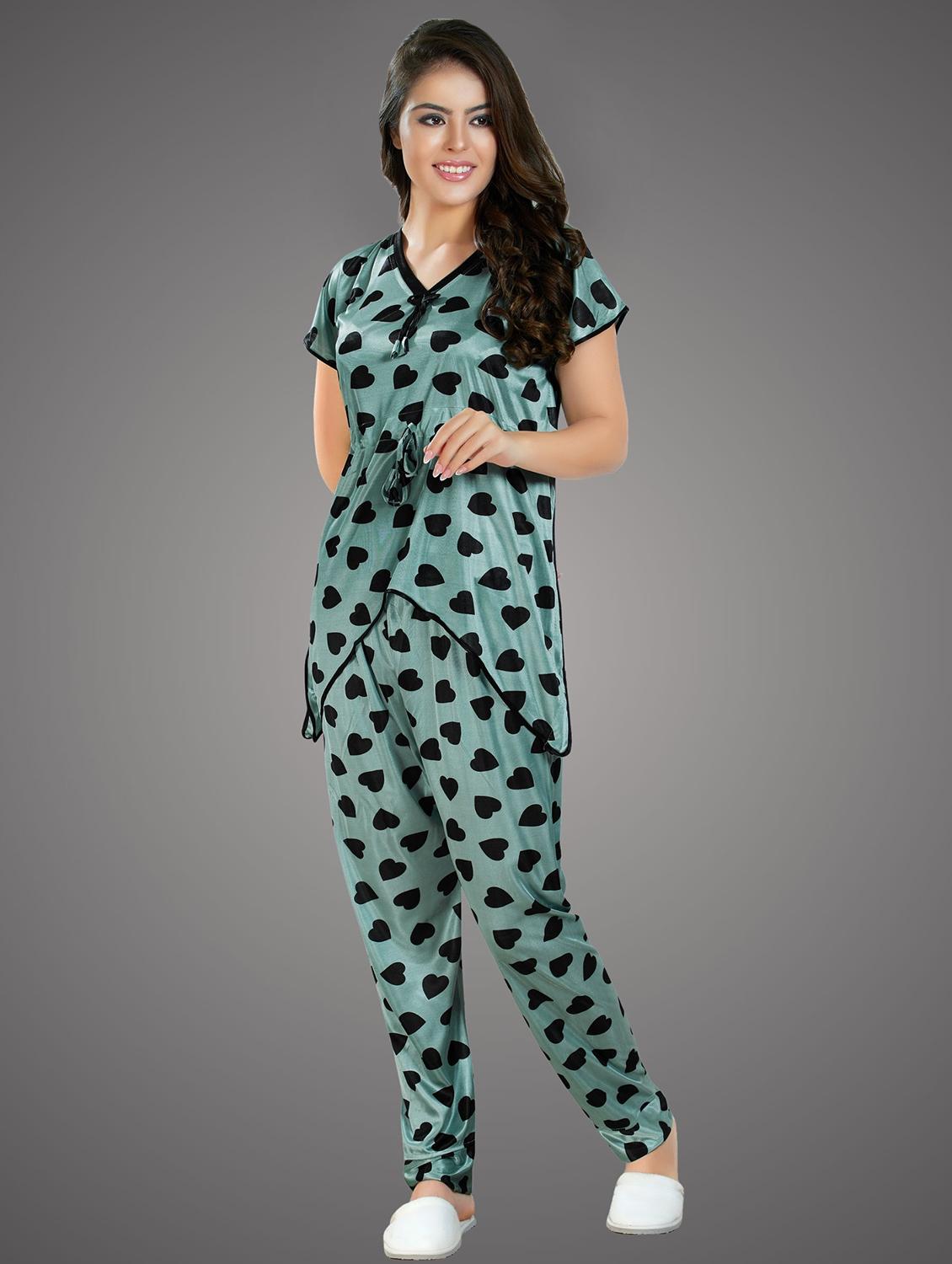 women printed pyjama nightwear set - 21231307 -  Zoom Image - 0