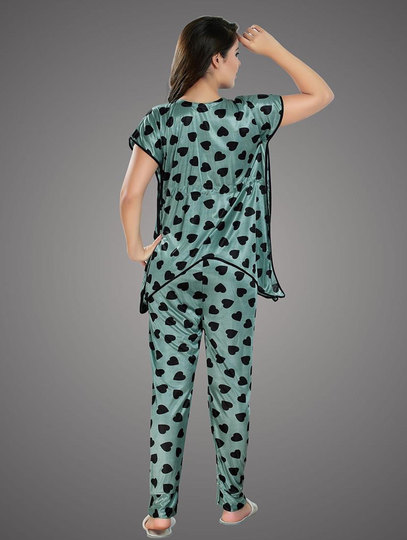 women printed pyjama nightwear set - 21231307 - Standard Image - 5