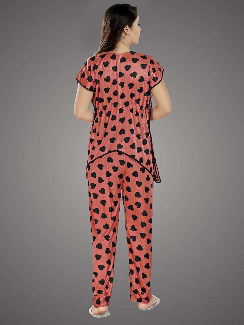 women printed pyjama nightwear set - 21231308 - Standard Image - 5