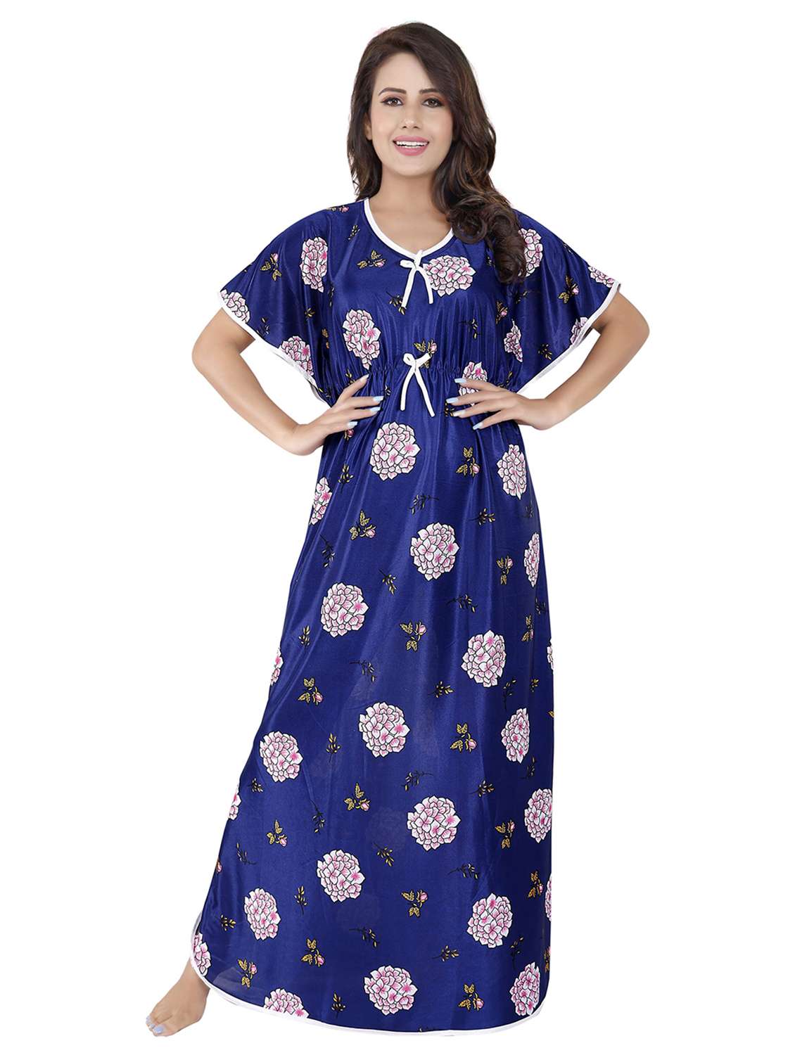 women printed satin nighty - 21231459 - Zoom Image - 0