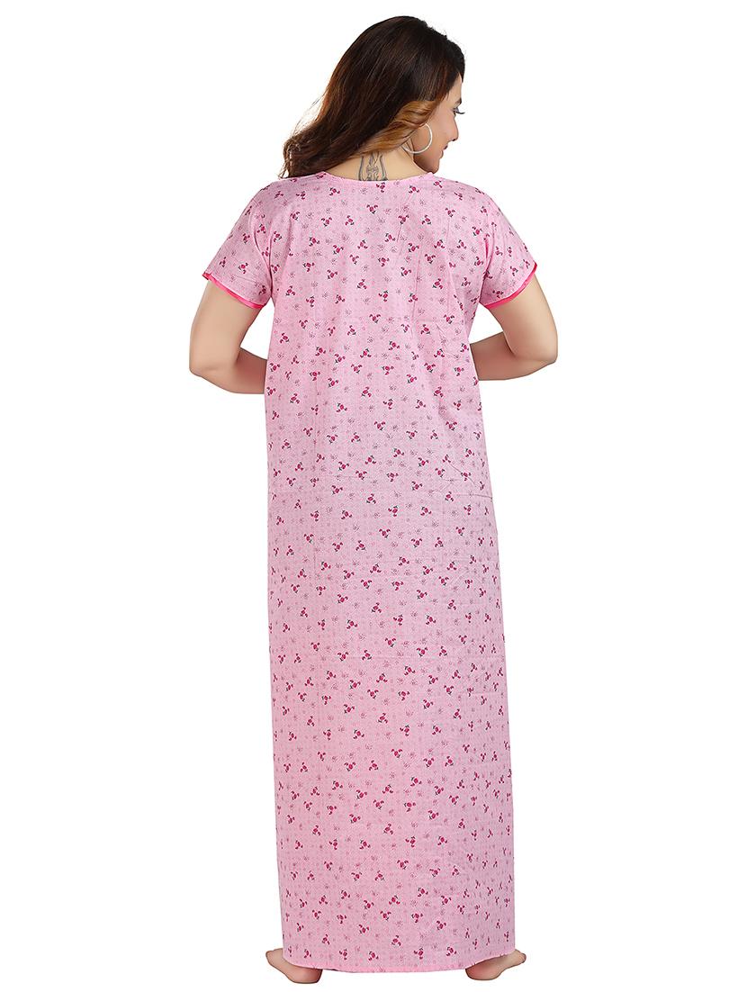 women printed cotton nighty - 21231592 - Standard Image - 3