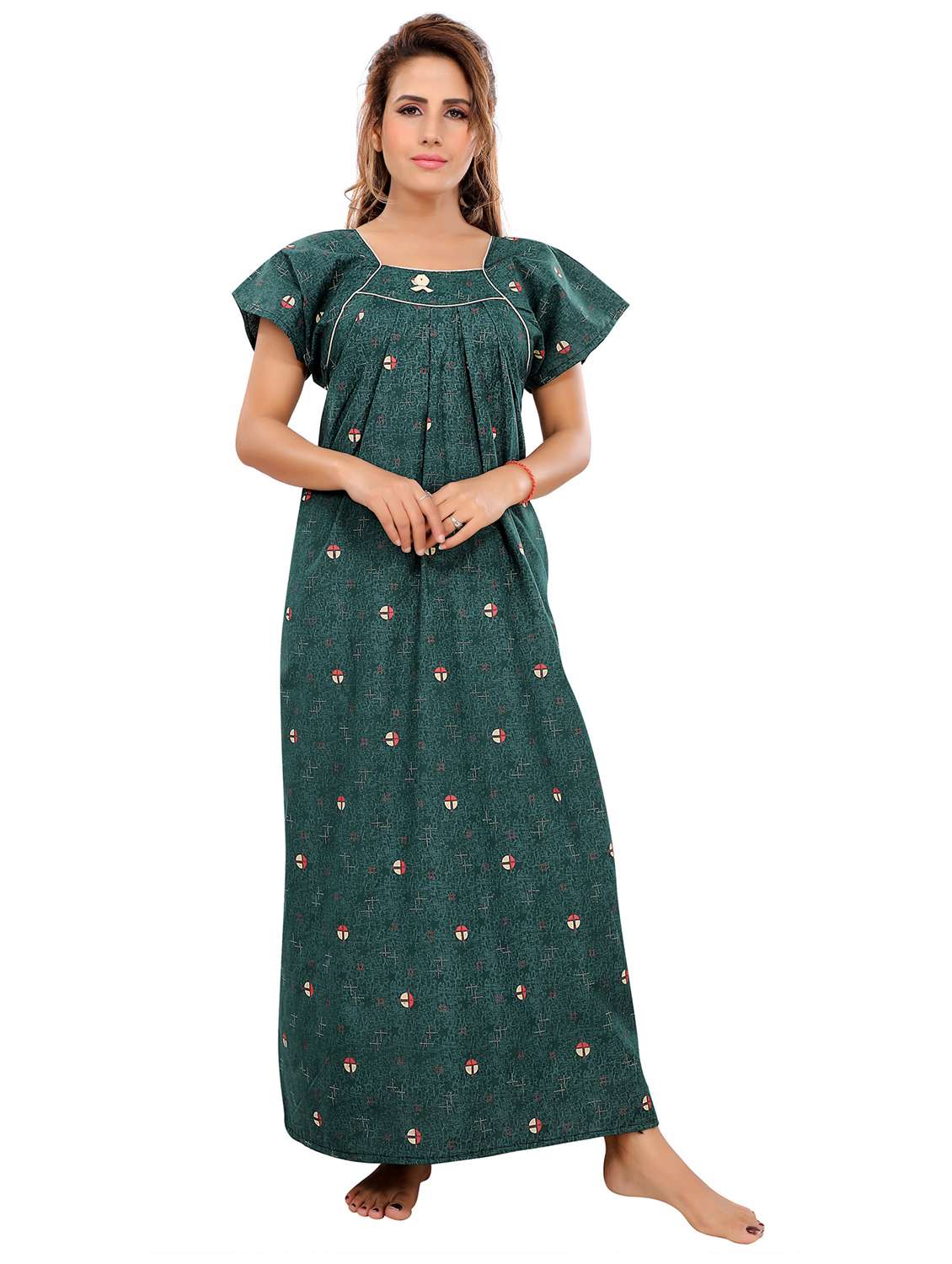 women printed cotton nighty - 21231654 - Zoom Image - 0