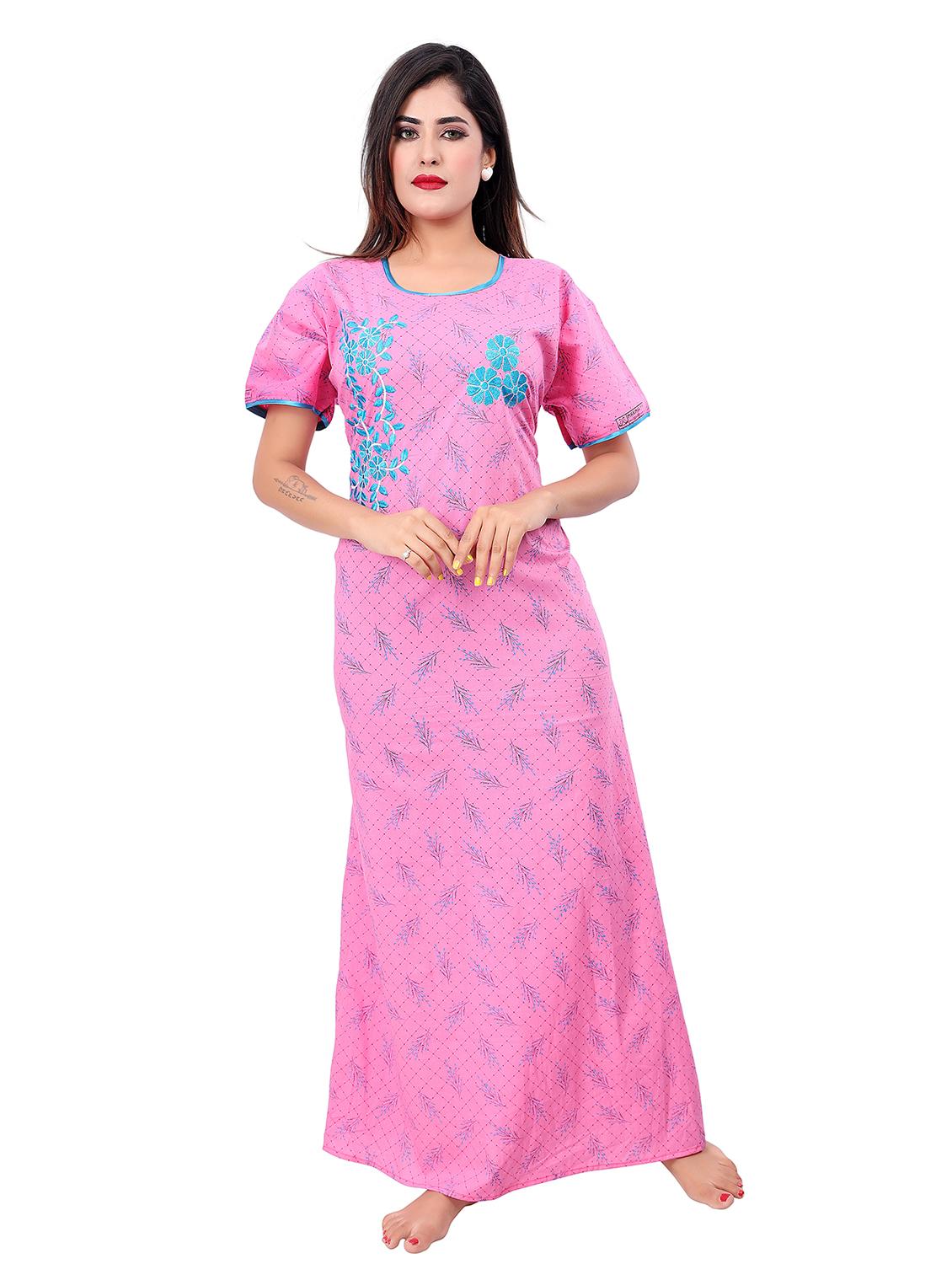 women printed cotton nighty - 21231696 - Zoom Image - 0